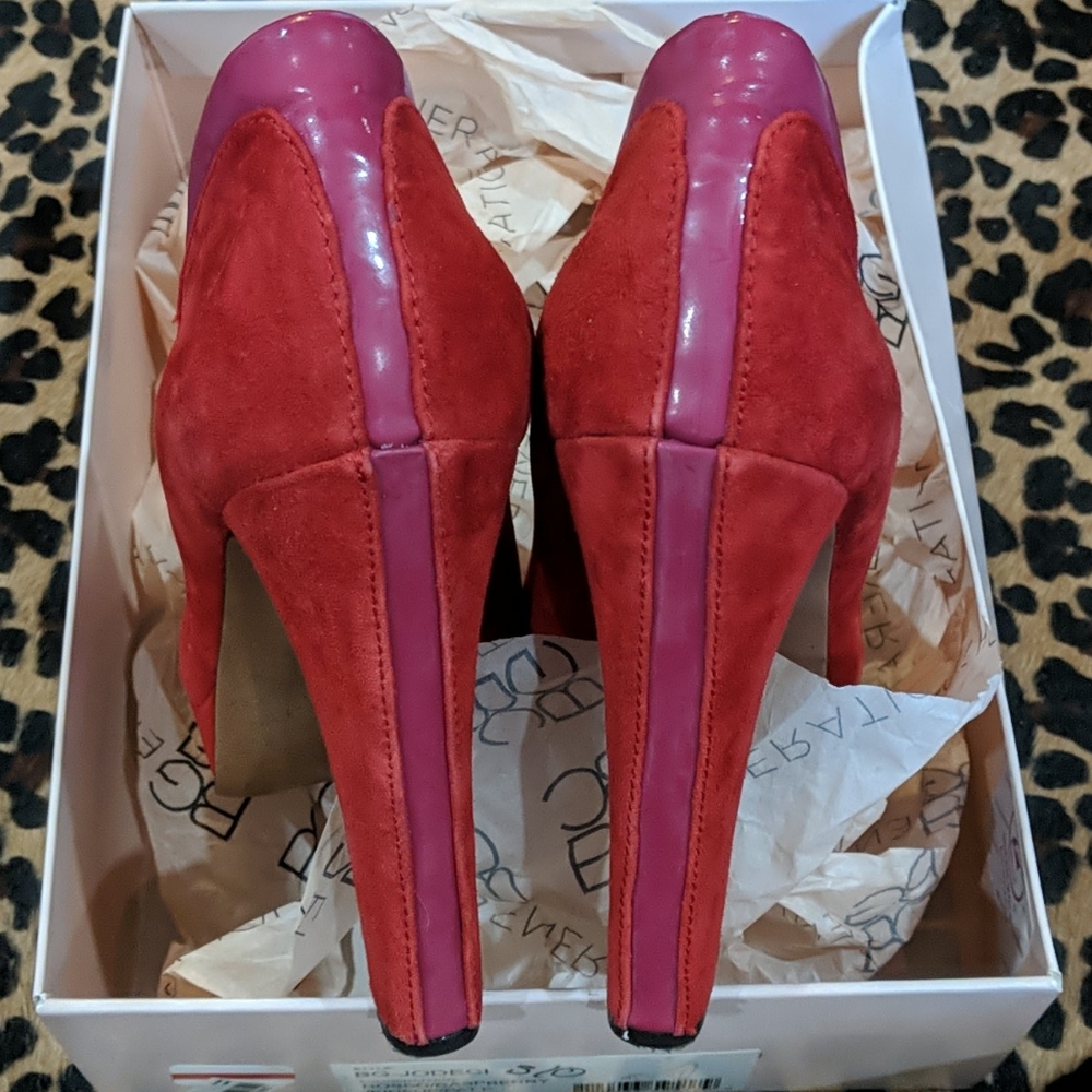 bcbg peep toe heels